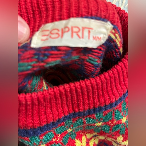 Vintage 1980s abstract Esprit men’s sweater medium - Picture 5 of 6